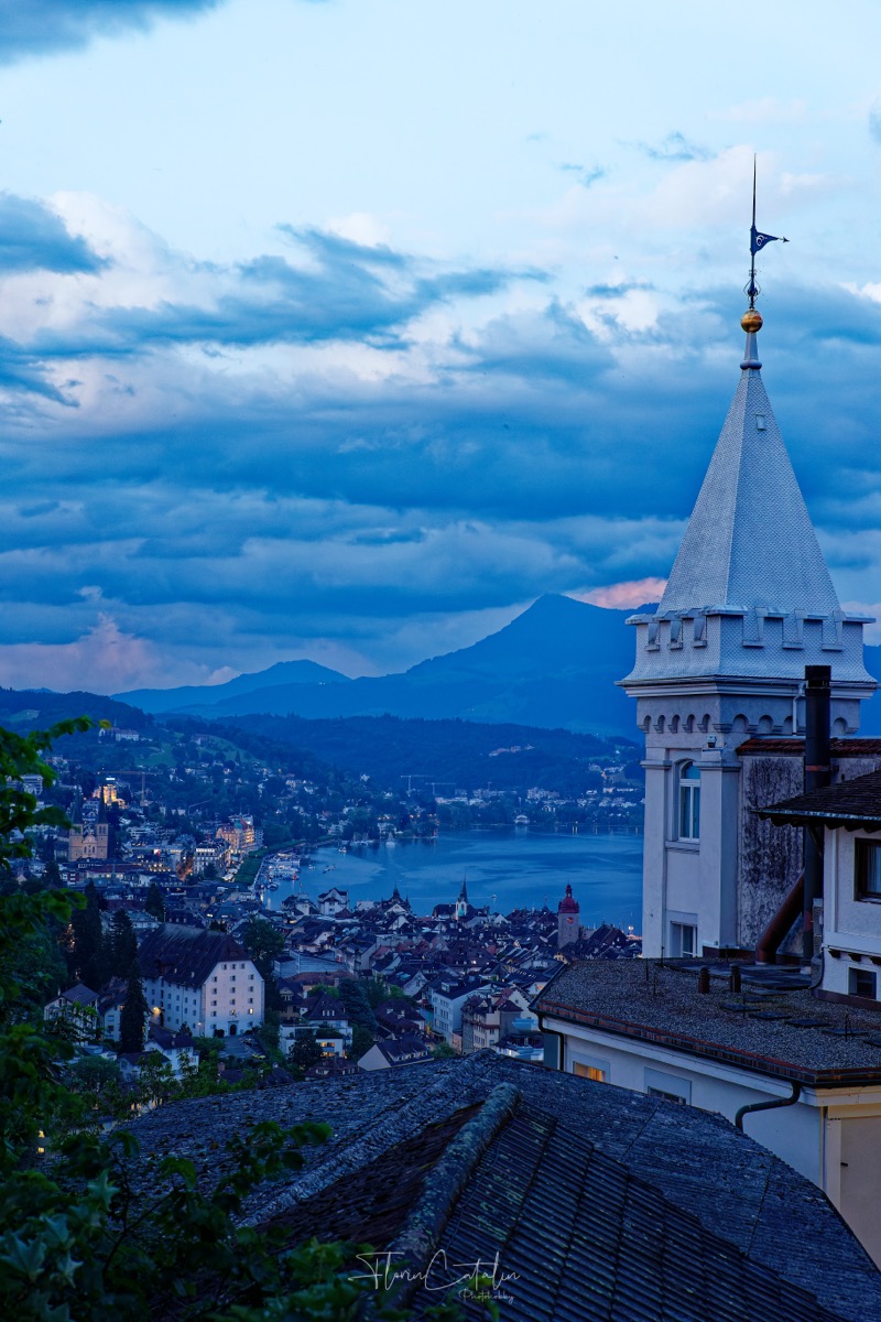 Château Gütsch Luzern – Panorama über die Altstadt