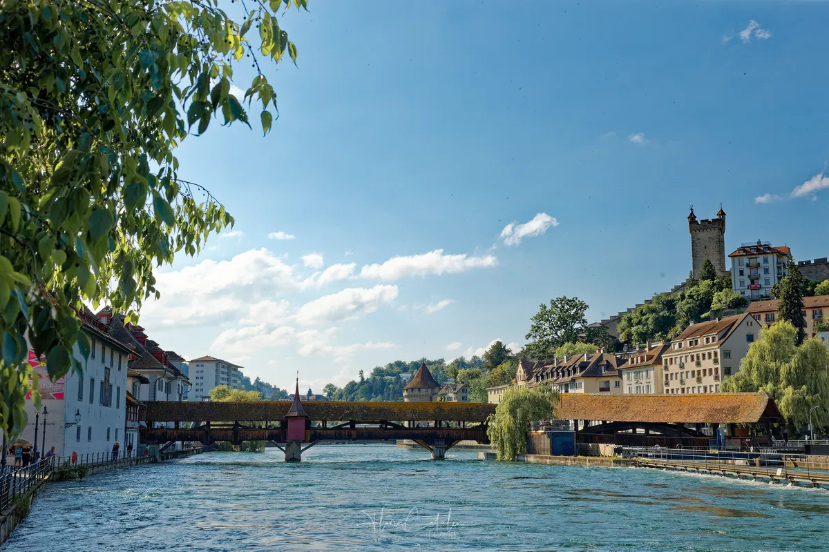 Reise-Fotoshooting Luzern – Spreuerbrücke und Museggmauer an der Reuss
